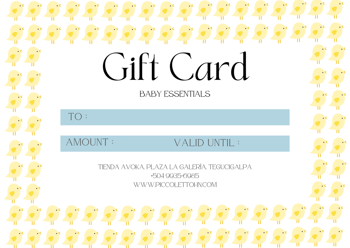 Piccoletto Gift Card