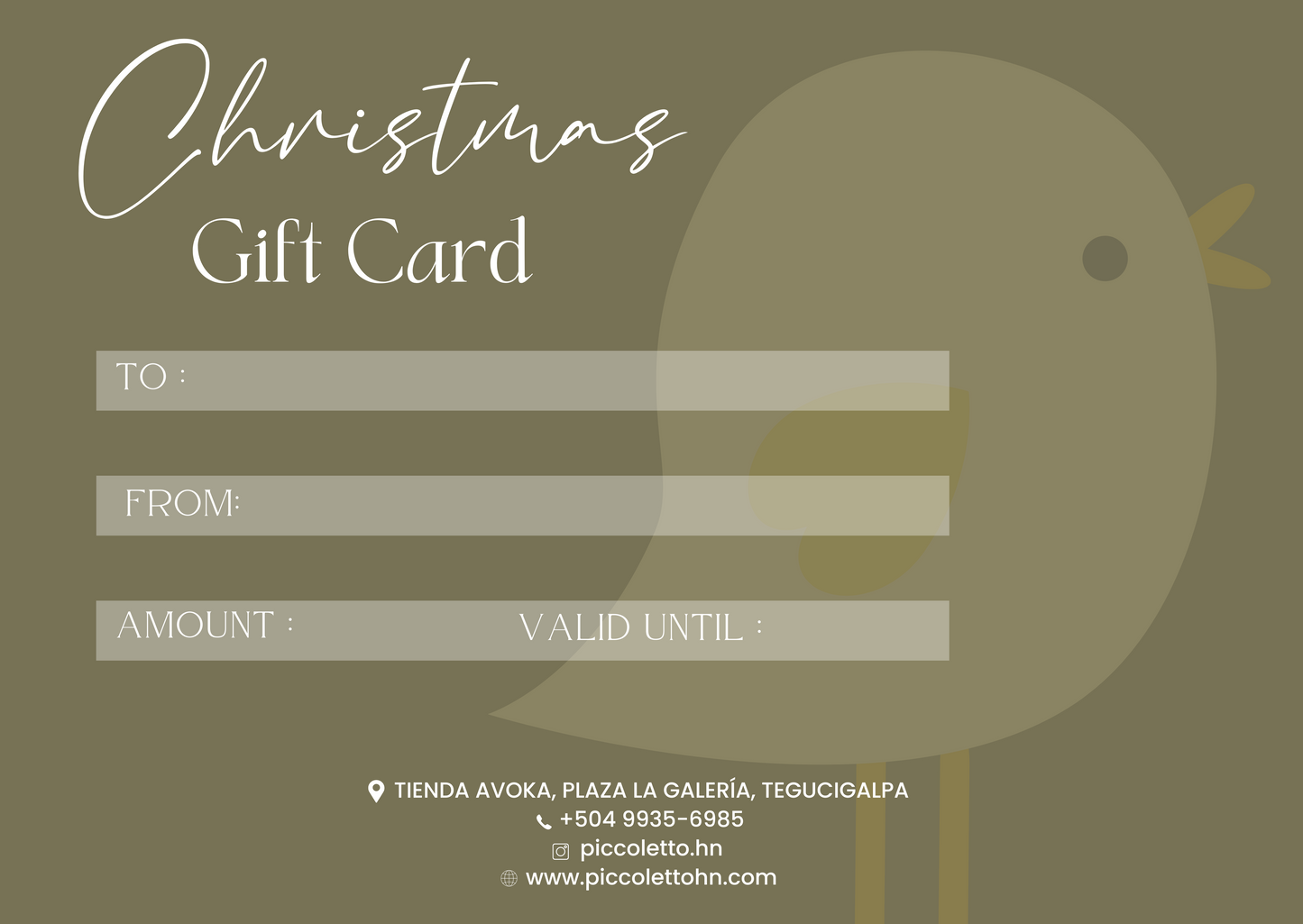 Piccoletto Gift Card