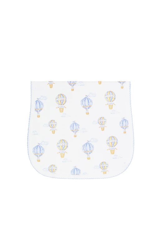 Blue Balloons Print Burp Cloth